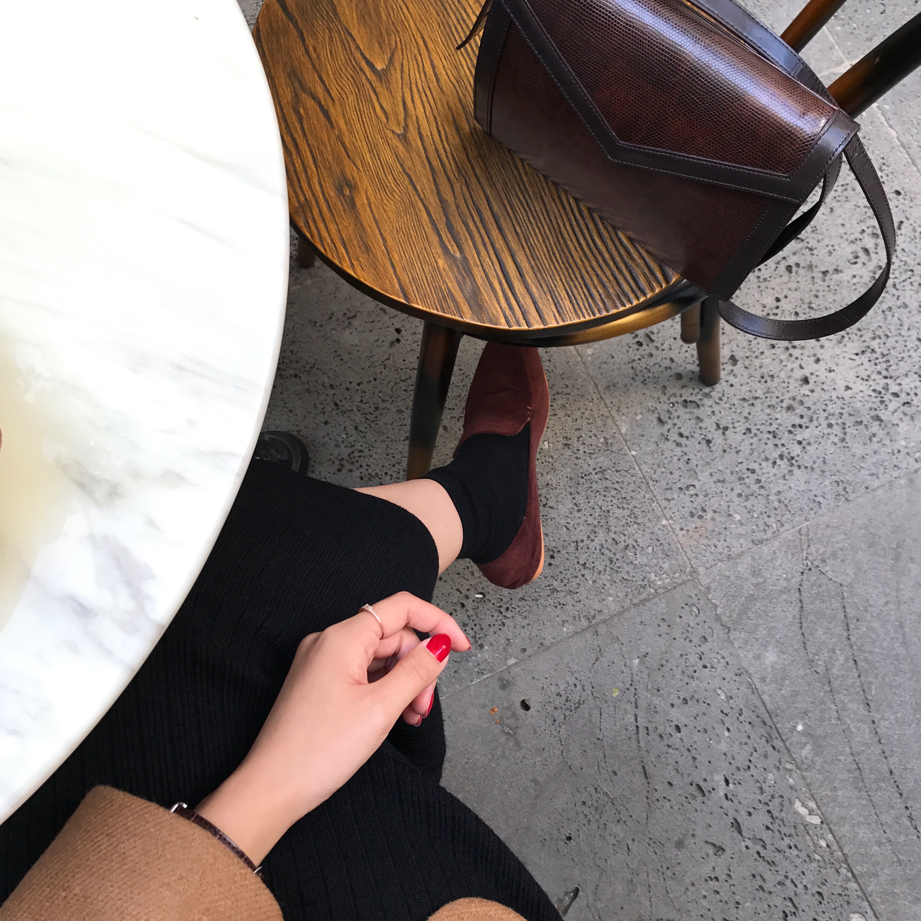 Basic Knit Skirt 2color Skirt Winter Black Long