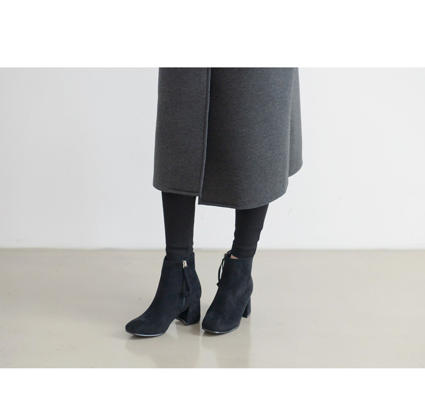 Suede Ankle Boots Heel Female Angle Tongue 5cm Hee