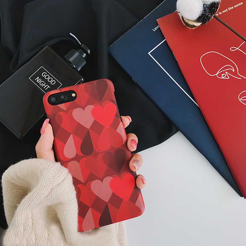 Love iPhone 8 Heart Case Plus Strap Card Holder Po