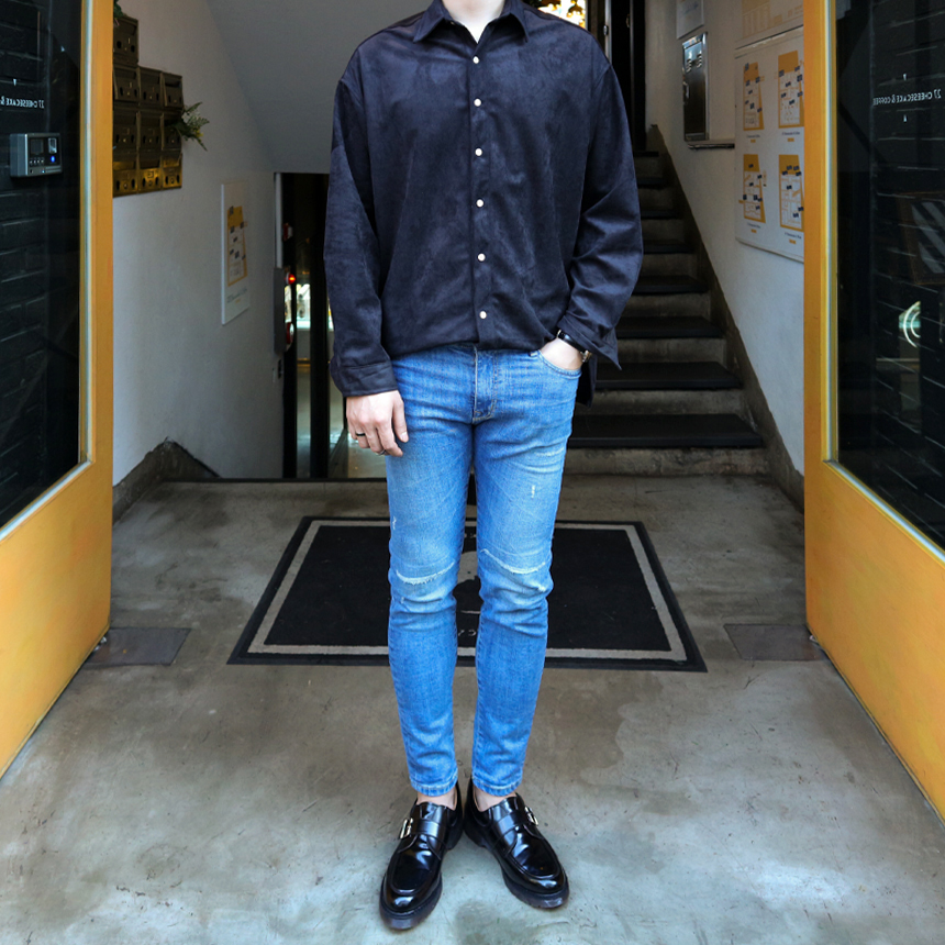 Zeng Da Sho Men Single Monk Strap Black Shoes Fash