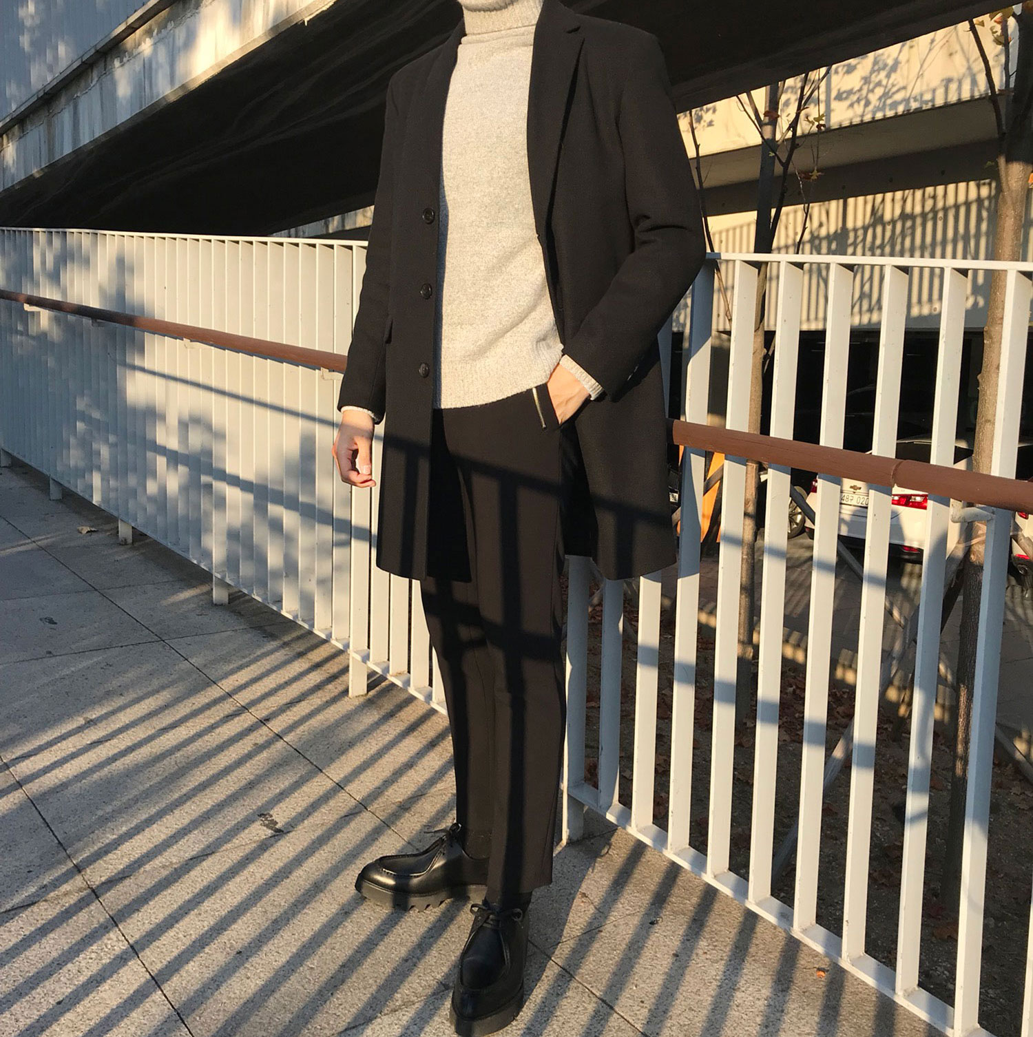 Men's Shark High Heel Shoe Handmade Shoe Heel 5