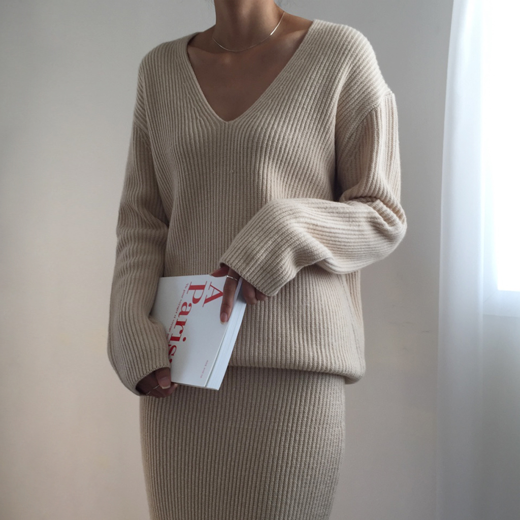 Winter Goliath Knit Long Skirt 3color Coordination