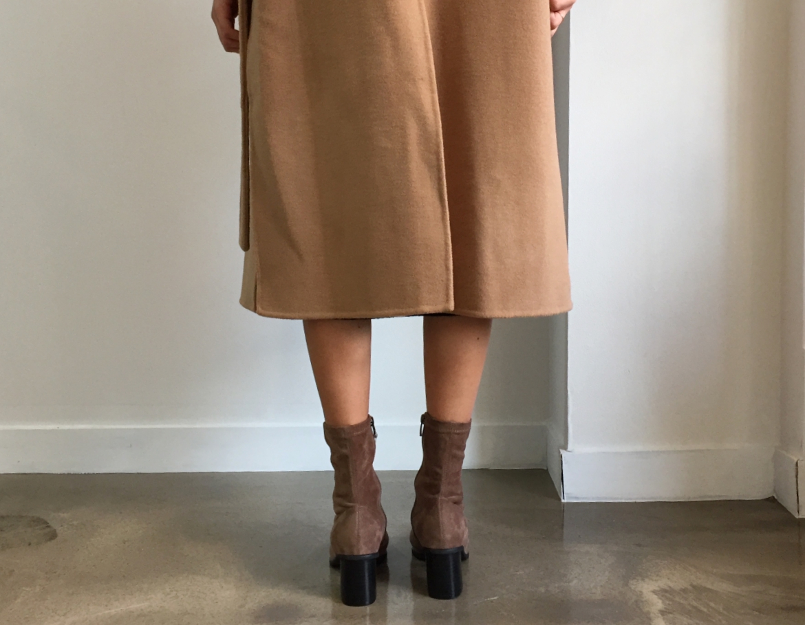 Suede Socks Mid-Heel Angle Boots Black, Brown Fall