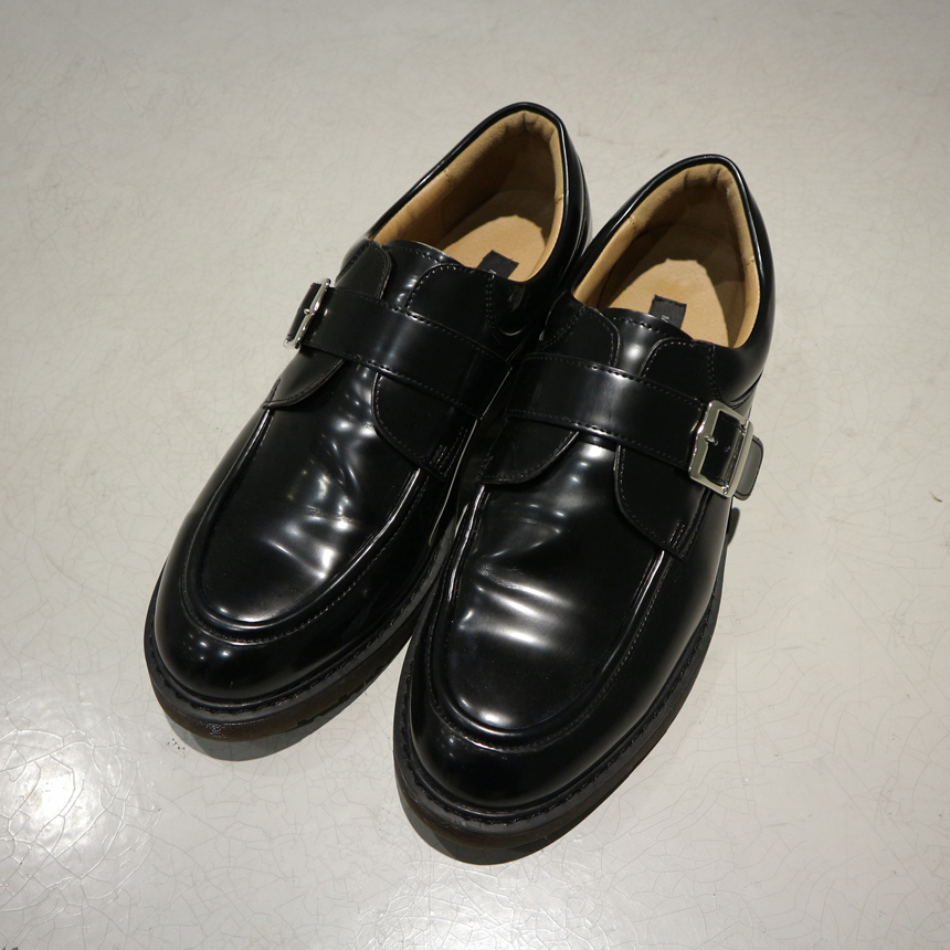 Zeng Da Sho Men Single Monk Strap Black Shoes Fash