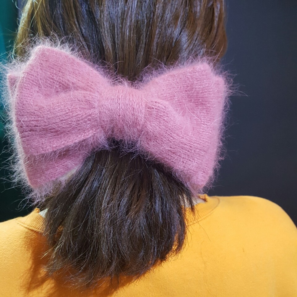 Hair Accessories Foggy Angora Ribbon Pin Rich Femi