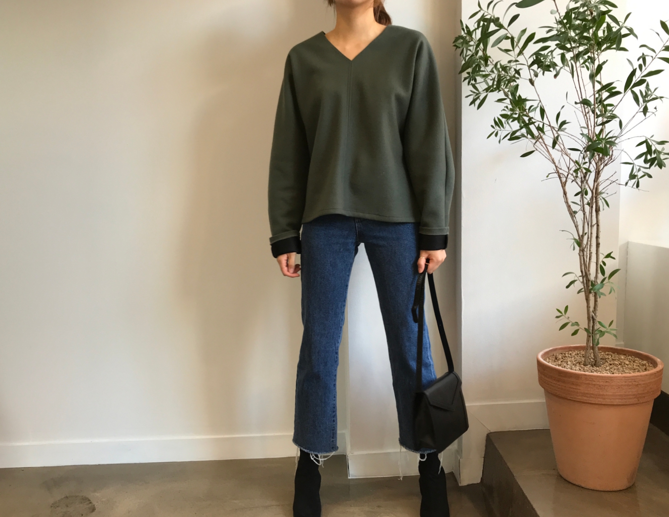 Suede Socks Mid-Heel Angle Boots Black, Brown Fall