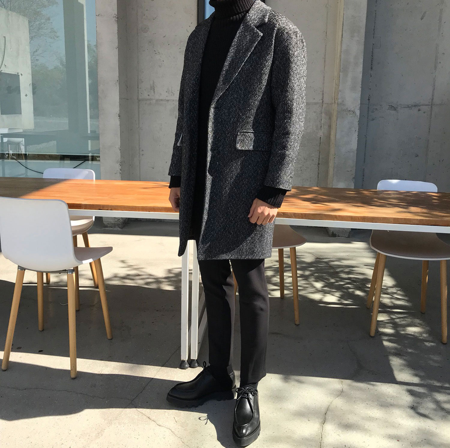 Men's Shark High Heel Shoe Handmade Shoe Heel 5