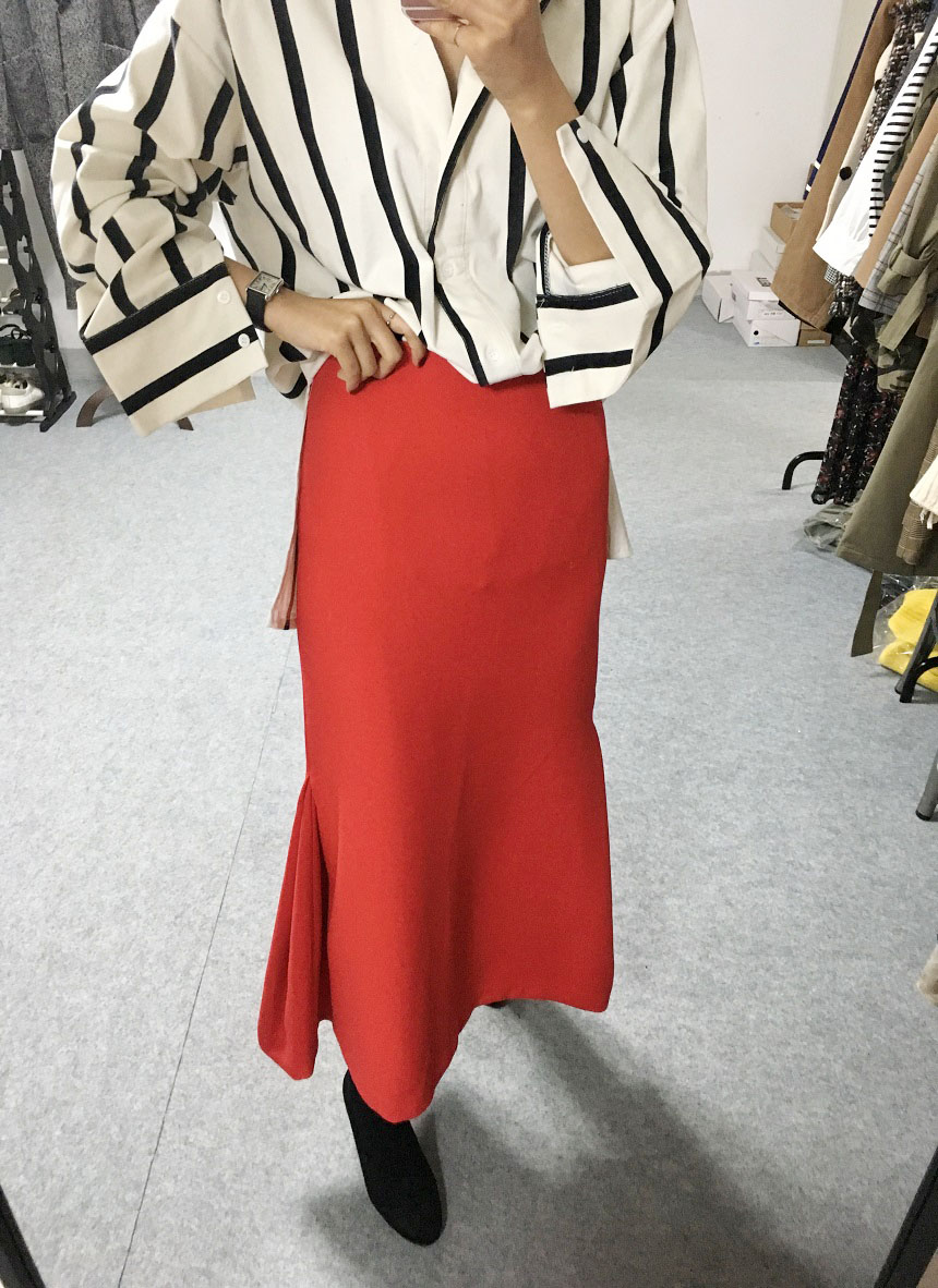 Mermaid Mermaid Long Skirt Line Skirt Winter High 