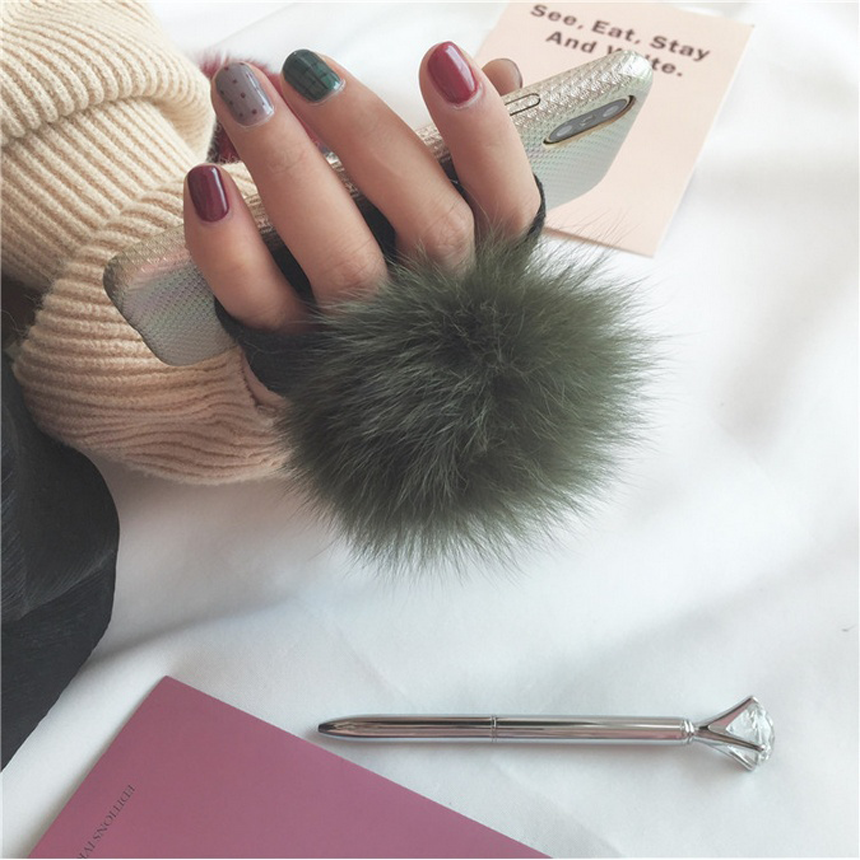 Natalie iPhone 8 Pom foam case plus strap card hol