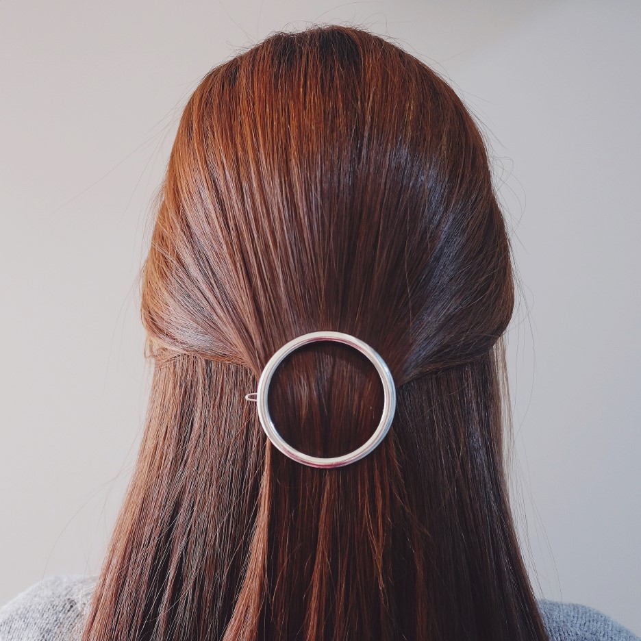 Hair Accessories Glitter Circle Metal Hairpins Mod