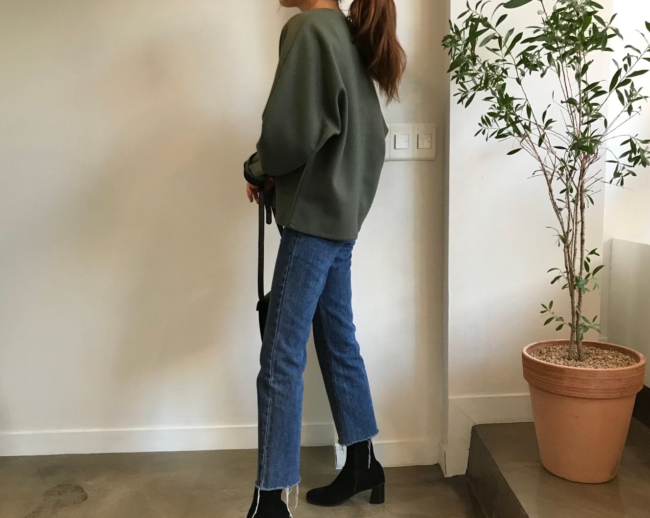 Suede Socks Mid-Heel Angle Boots Black, Brown Fall