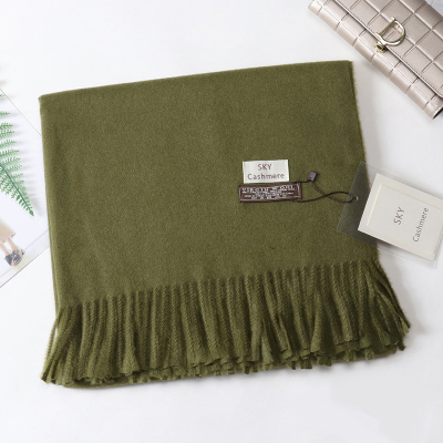 Virgin Wool 100 muffler winter shawl cashmere gift