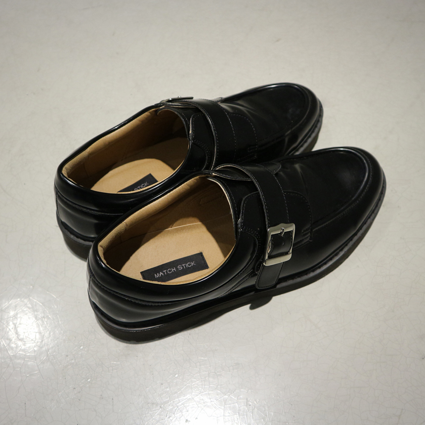 Zeng Da Sho Men Single Monk Strap Black Shoes Fash