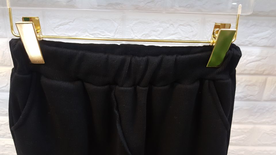 Brushed-dyed long skirt black o tody life-style ca