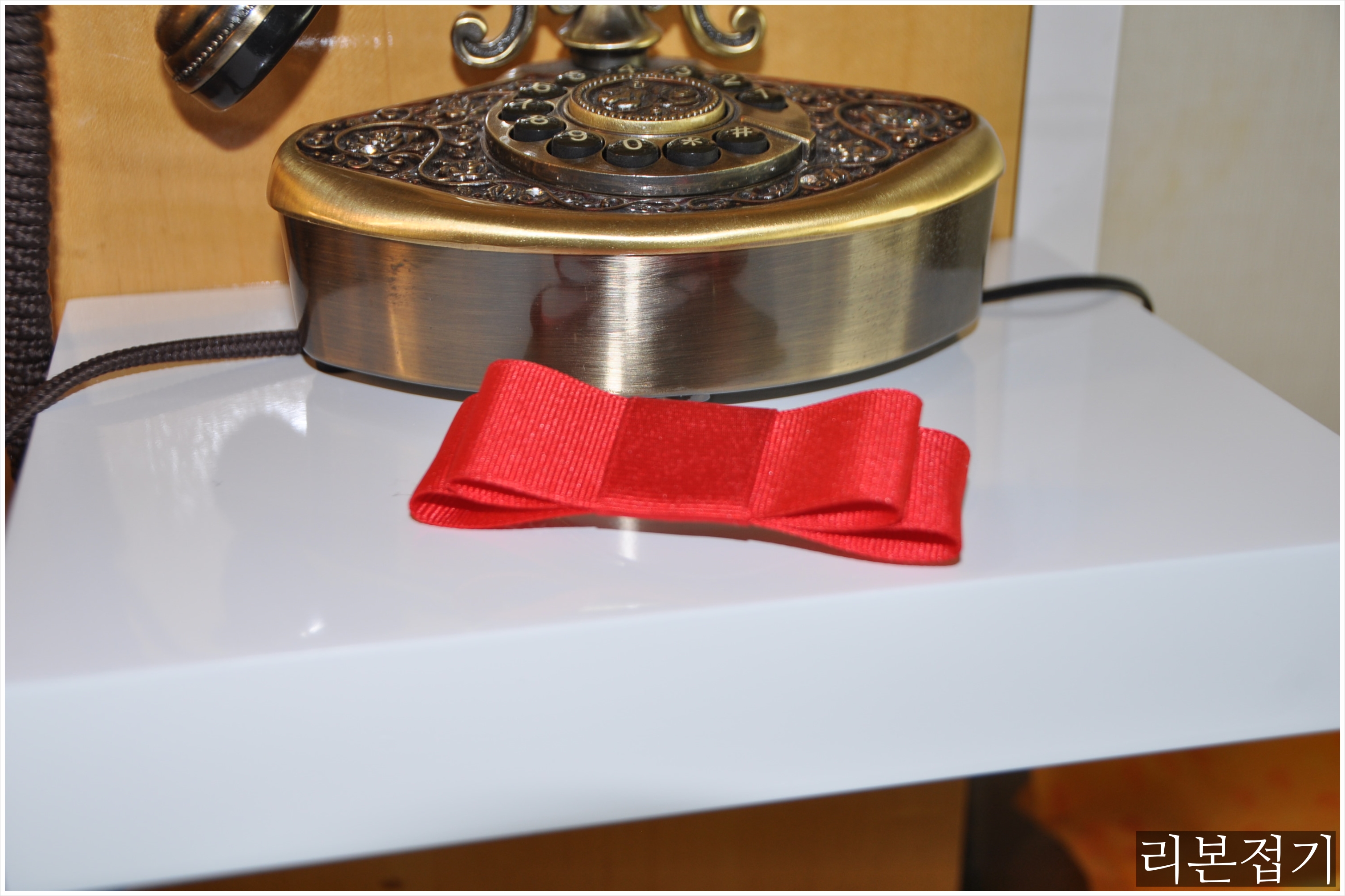 Hair Accessories Handmade bangs Red ribbon pins 1 