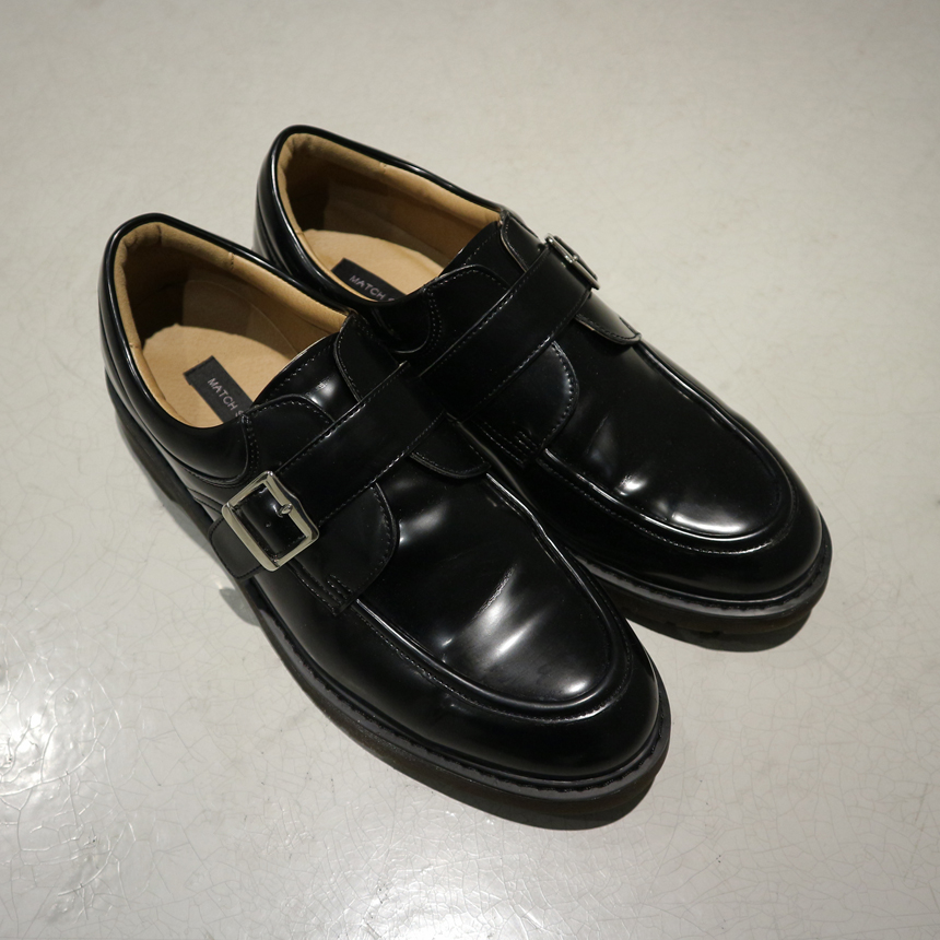 Zeng Da Sho Men Single Monk Strap Black Shoes Fash