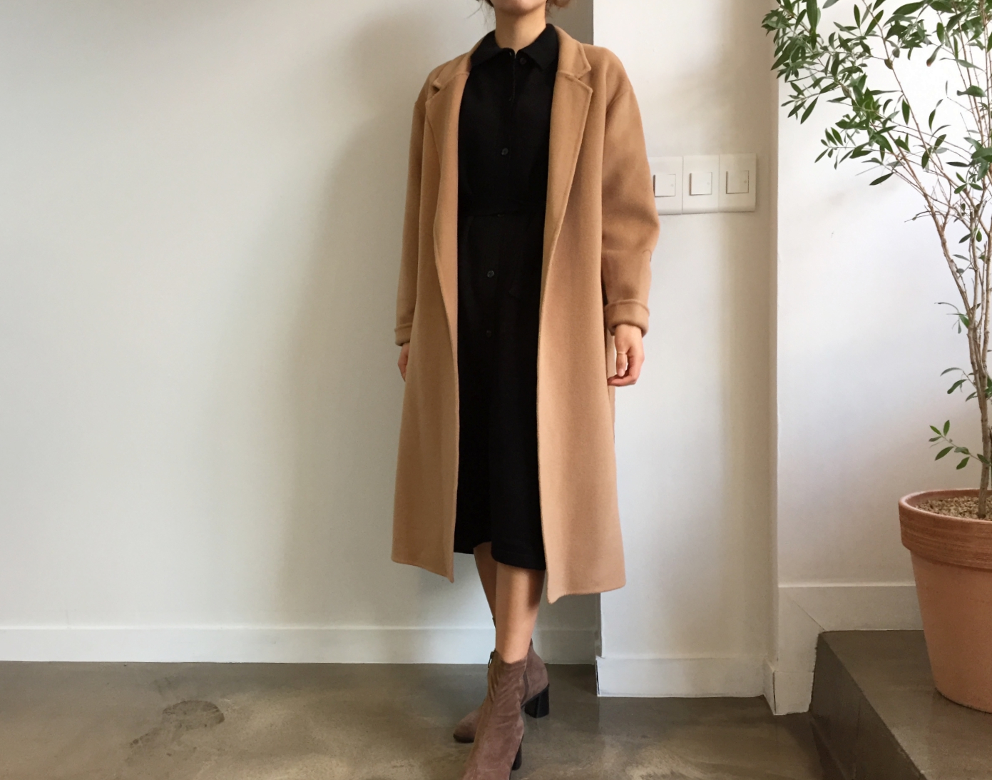 Suede Socks Mid-Heel Angle Boots Black, Brown Fall