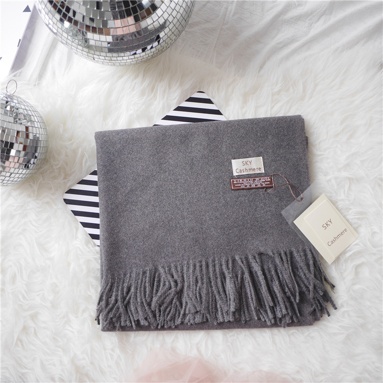 Virgin Wool 100 muffler winter shawl cashmere gift