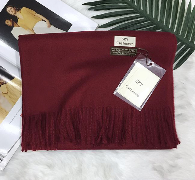 Virgin Wool 100 muffler winter shawl cashmere gift