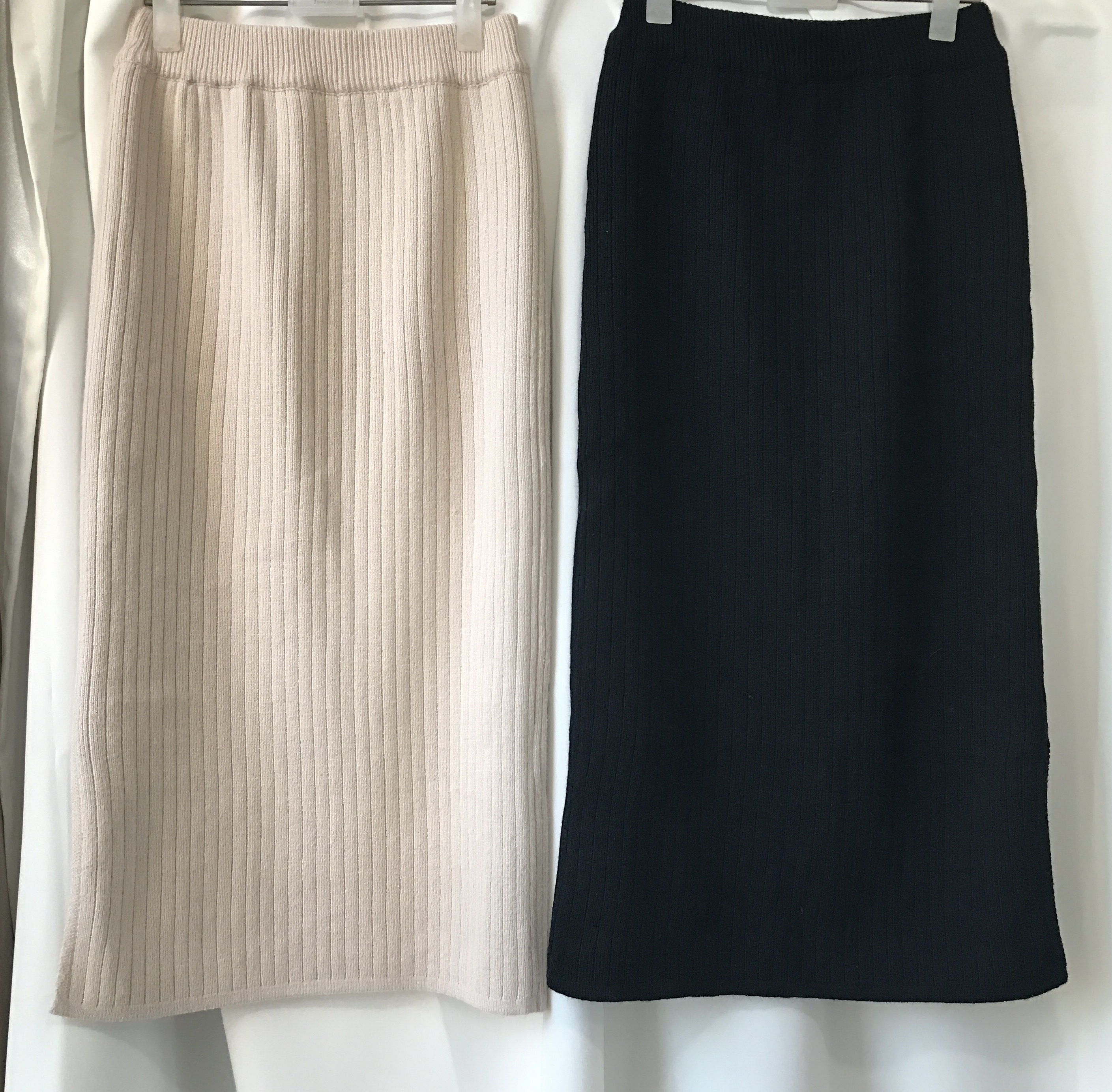 Basic Knit Skirt 2color Skirt Winter Black Long