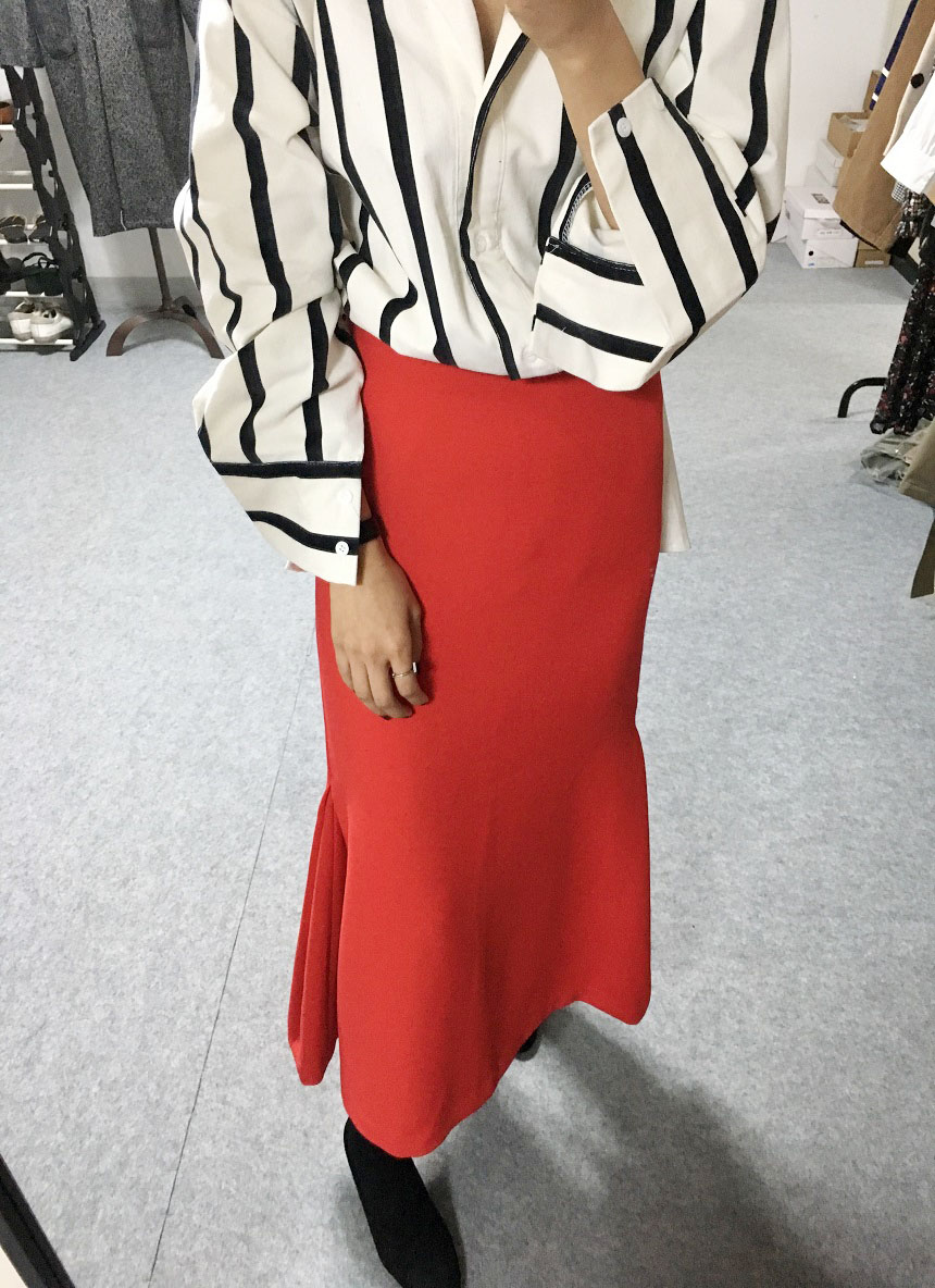 Mermaid Mermaid Long Skirt Line Skirt Winter High 