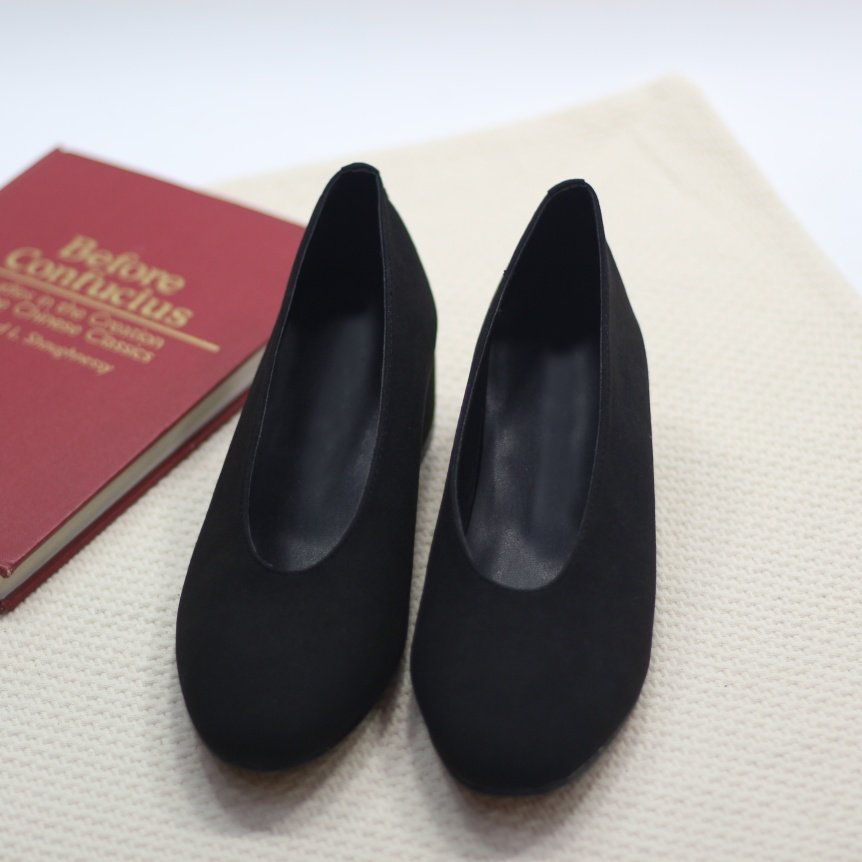 Suede Middle Heel Looper Shoes 5cm Shoes Winter Fl