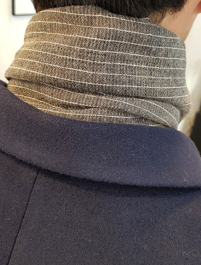 Stripe muffler 2color Man Coordination Shawl Pint 