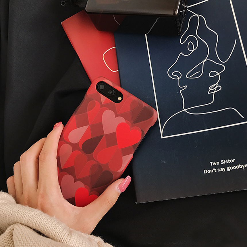 Love iPhone 8 Heart Case Plus Strap Card Holder Po