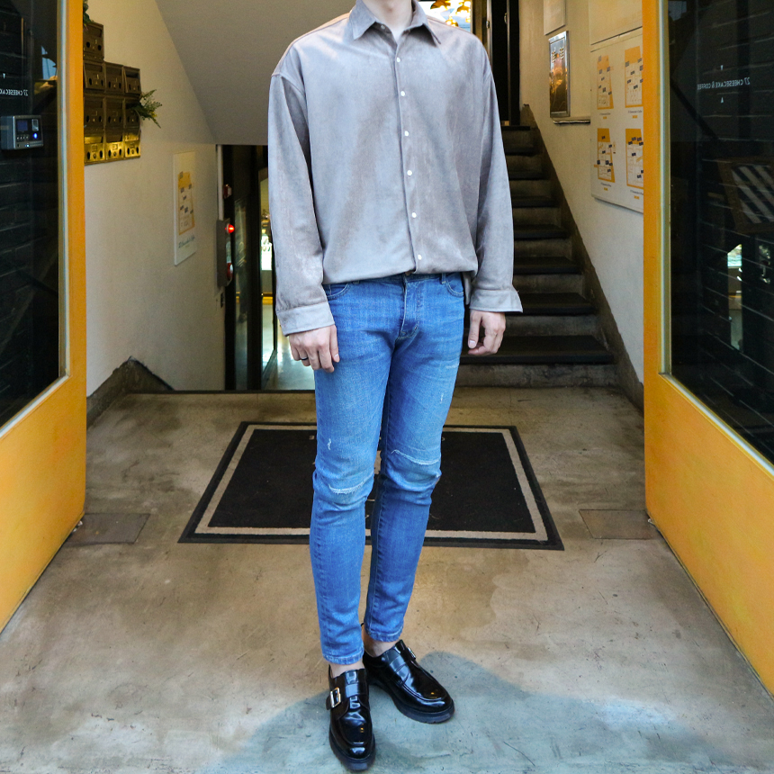 Zeng Da Sho Men Single Monk Strap Black Shoes Fash