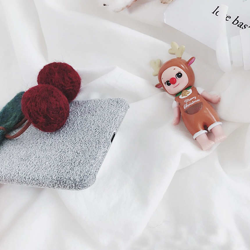 Cherry iPhone 8 Winter Case Plus Strap Embroidery 