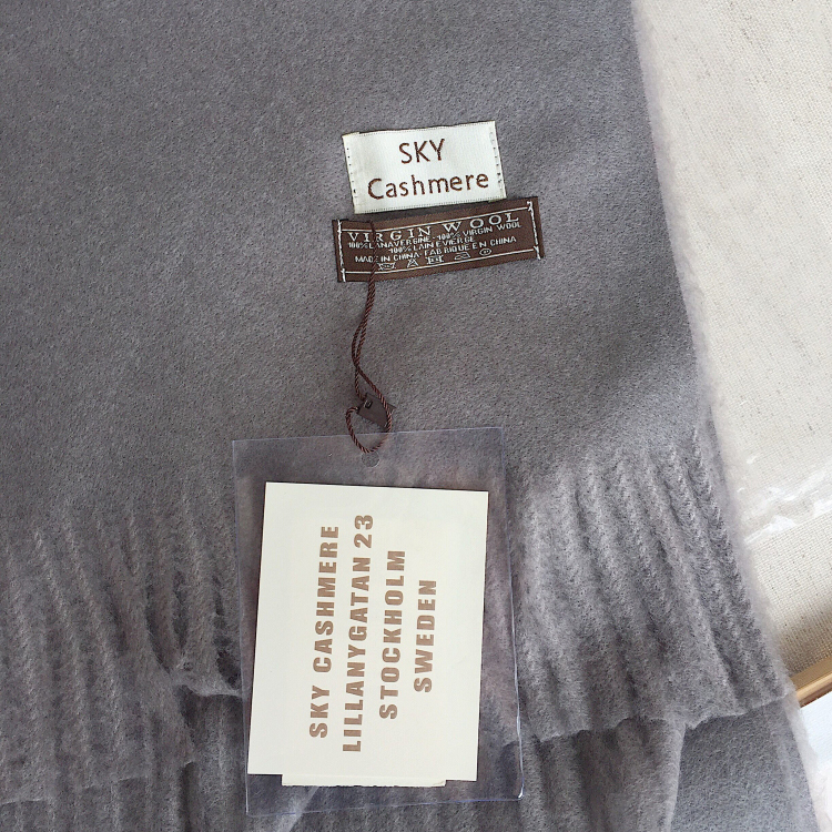 Virgin Wool 100 muffler winter shawl cashmere gift