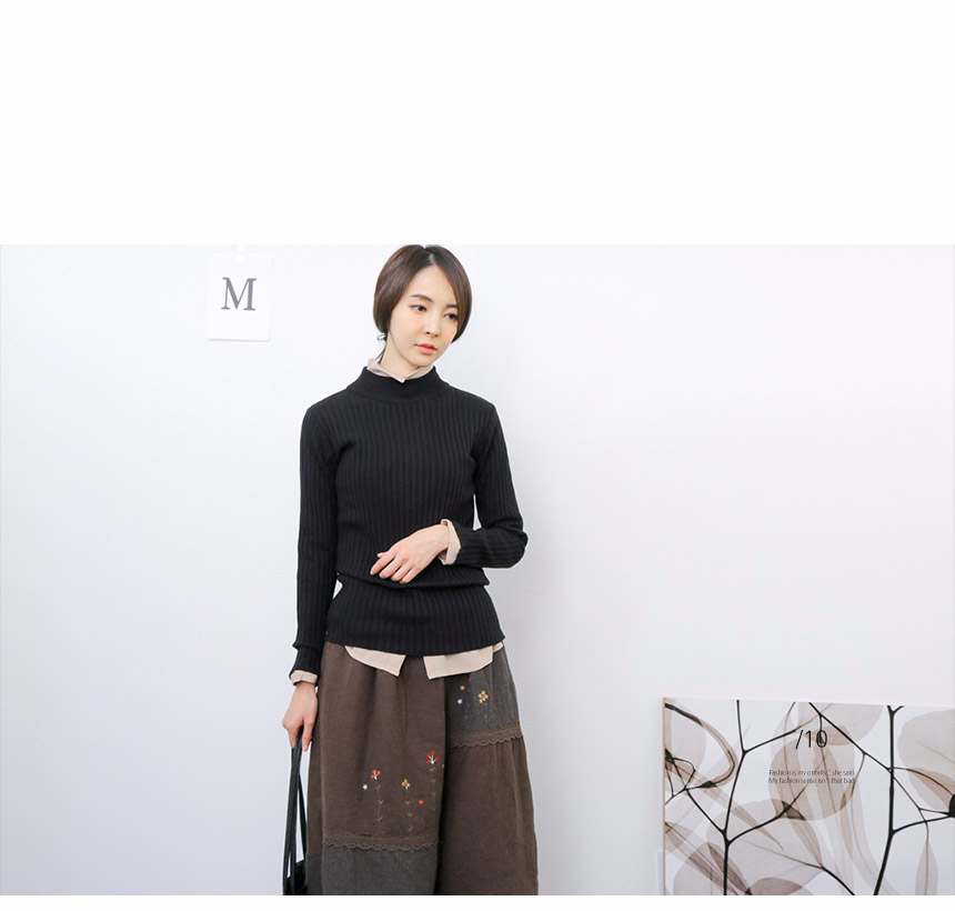 Winter embroidered skirts Long skirt lace Volume B