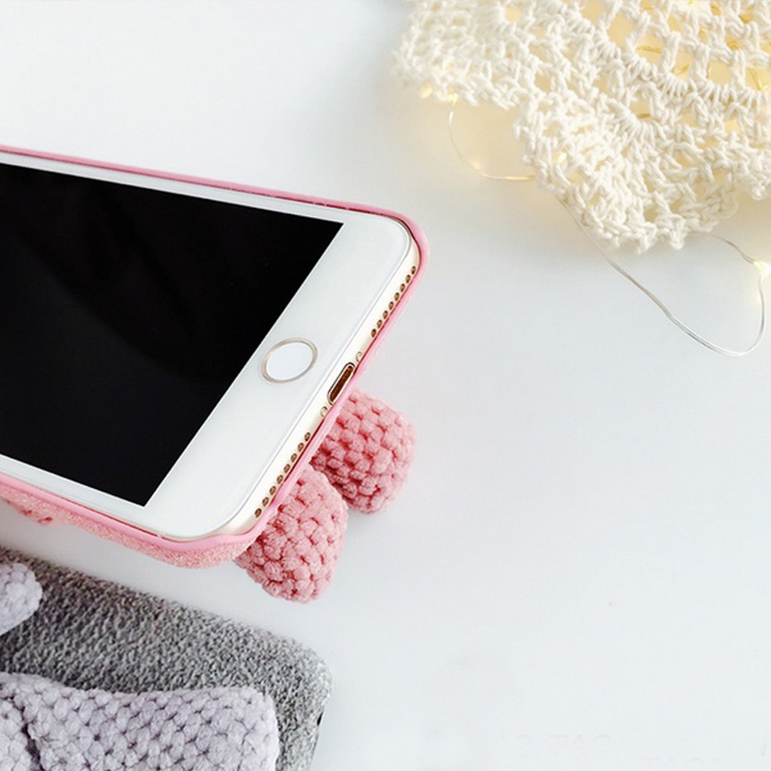 Gogang iphone 8 bear doll case plus strap card sto