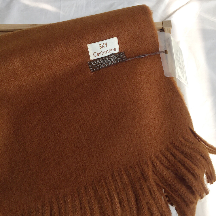 Virgin Wool 100 muffler winter shawl cashmere gift