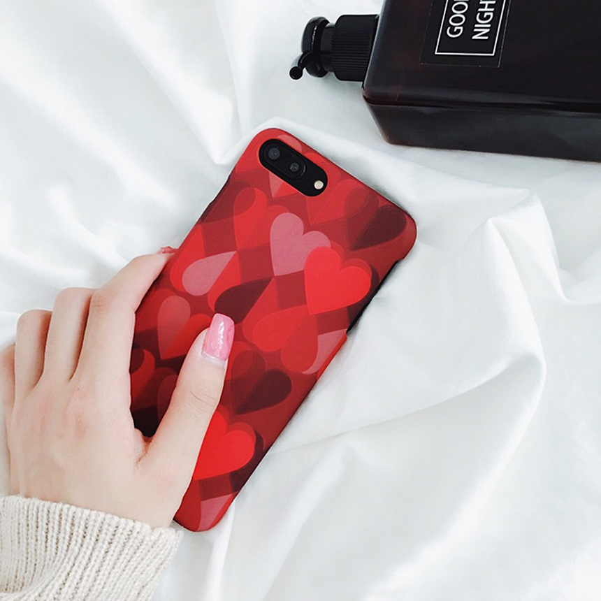 Love iPhone 8 Heart Case Plus Strap Card Holder Po