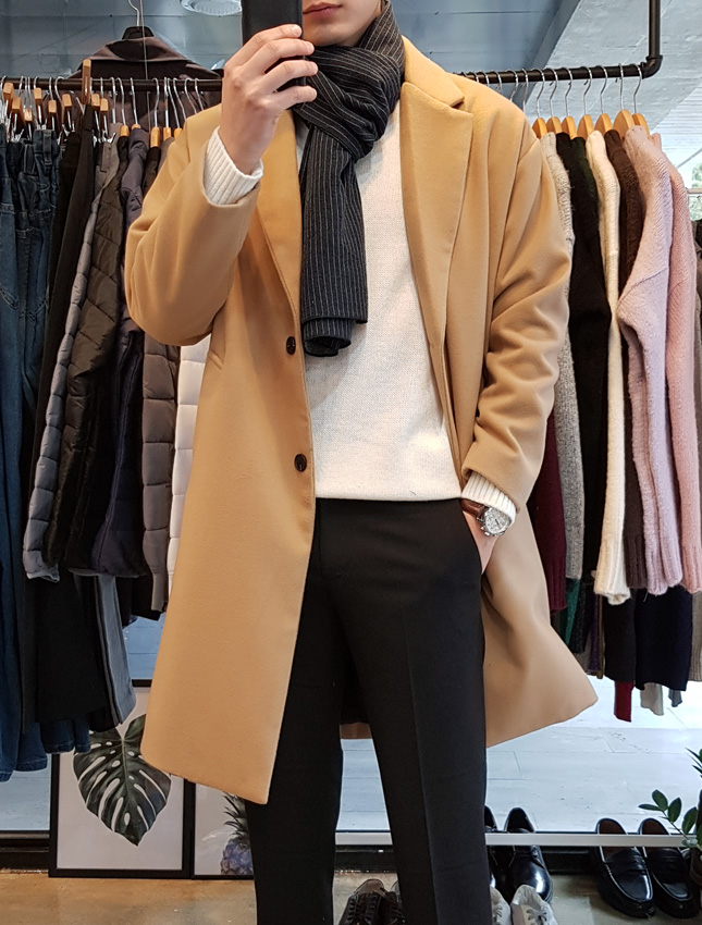 Stripe muffler 2color Man Coordination Shawl Pint 