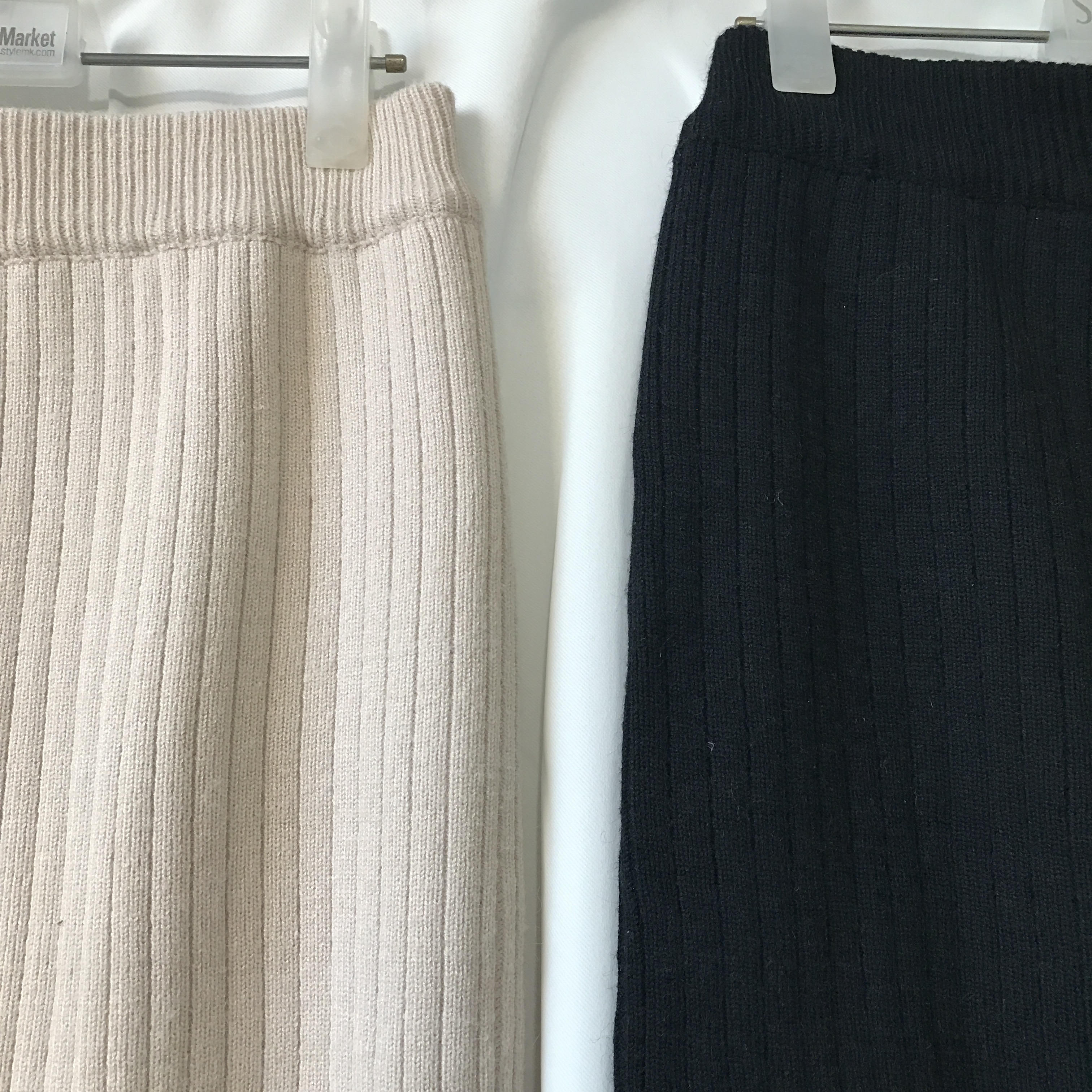 Basic Knit Skirt 2color Skirt Winter Black Long