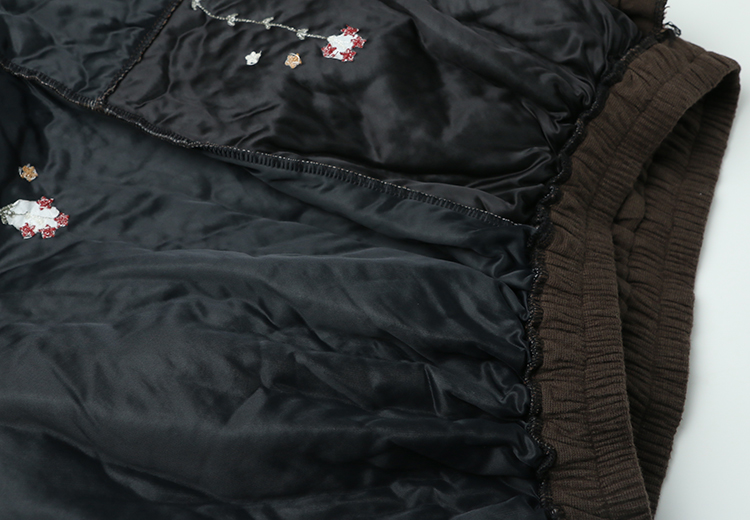 Winter embroidered skirts Long skirt lace Volume B