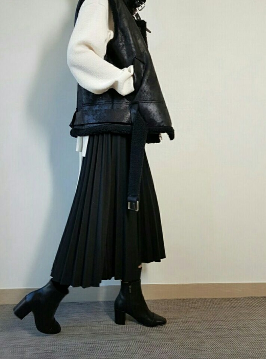 20 long wrinkled skirt Women Casual style Long fla