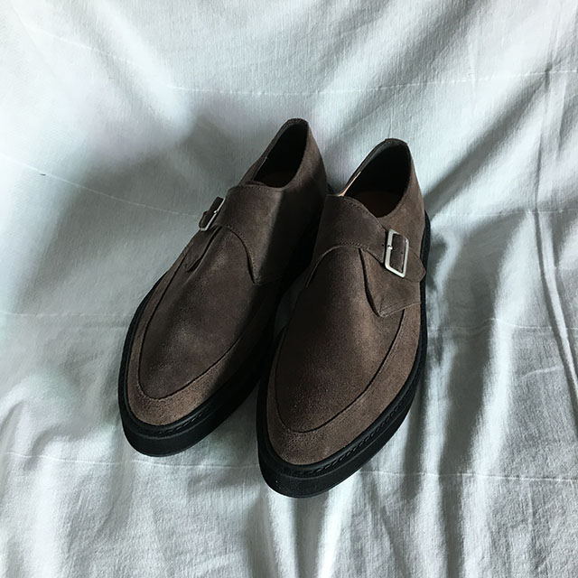 Suede monk strap 2COL man looper shoes sneakers ja