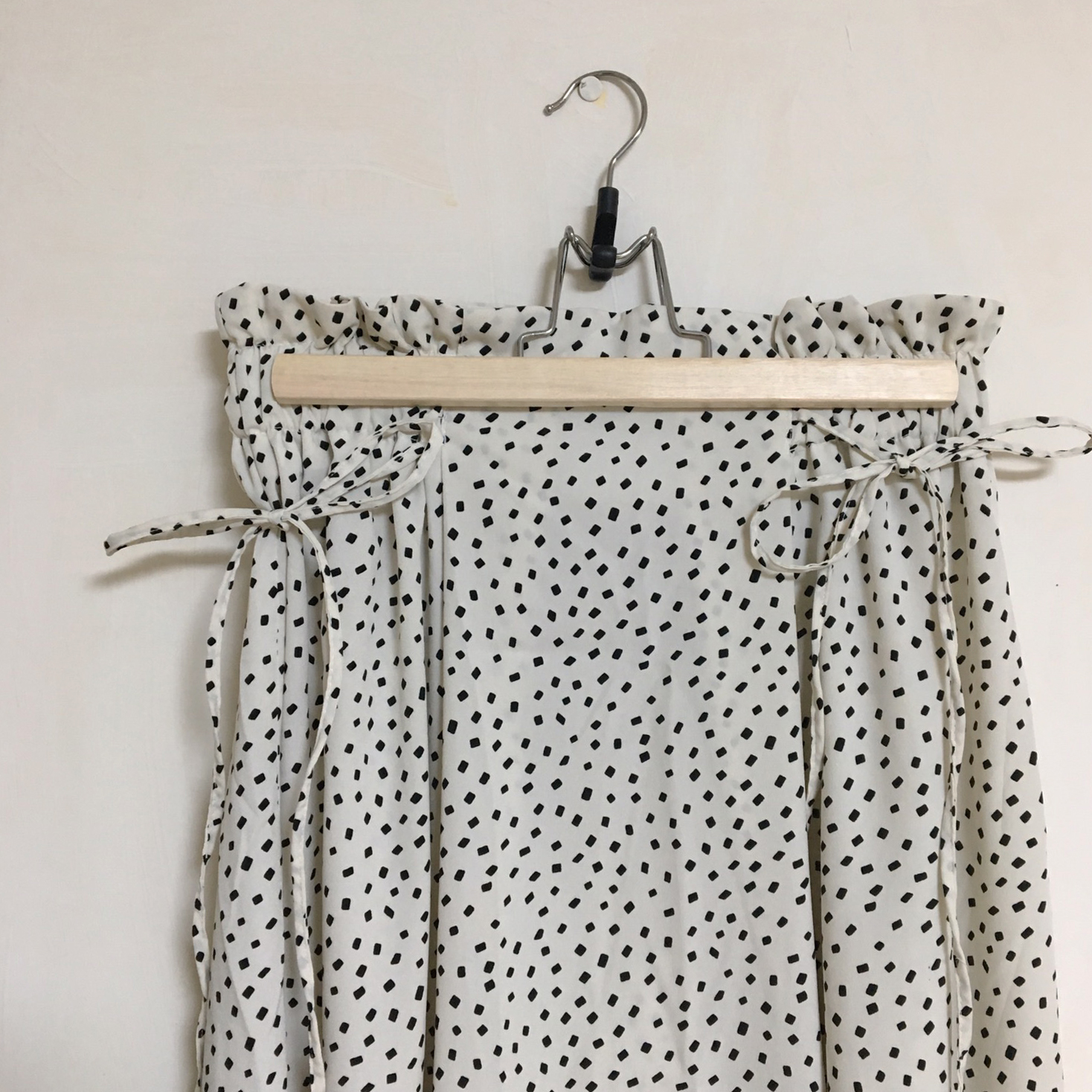 French Chiffon Long Dot Skirt 30's Female Guest