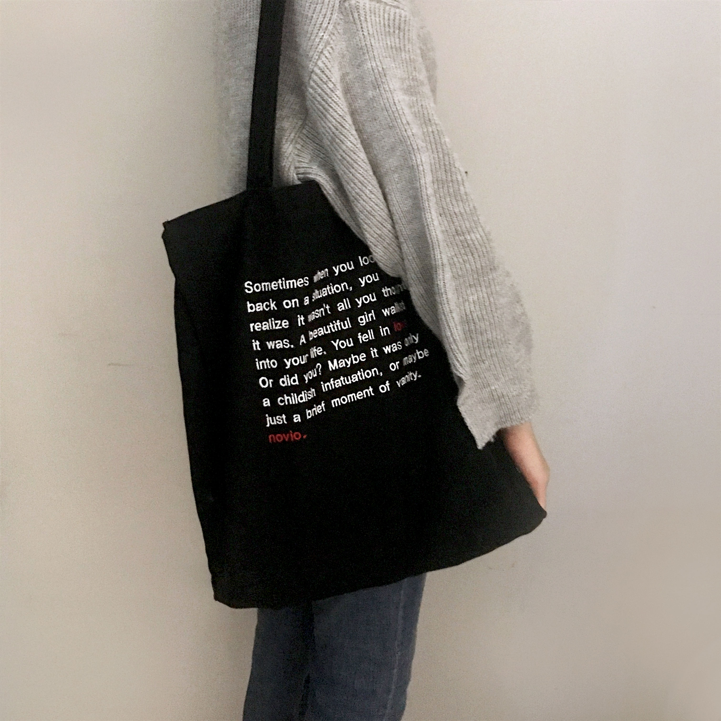 Novio Bromel Eco Bag _ Black Daily Back Couple Bag