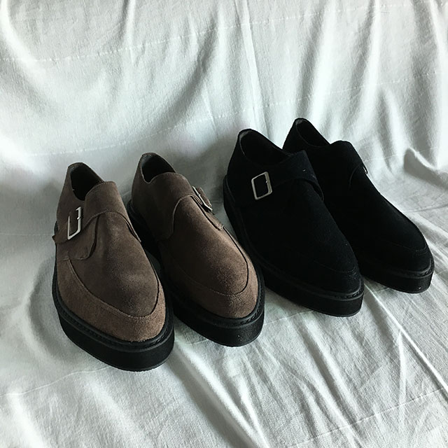 Suede monk strap 2COL man looper shoes sneakers ja