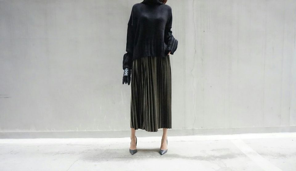 Free shipping Winter Velvet Skirt 3color Worker Co