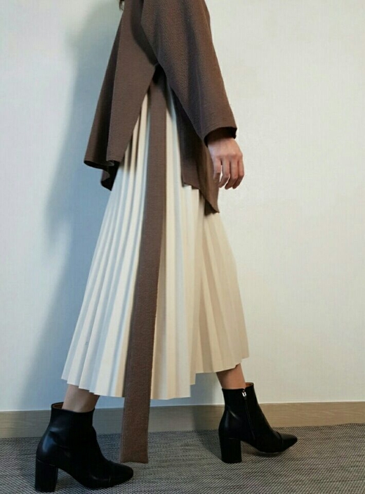 20 long wrinkled skirt Women Casual style Long fla