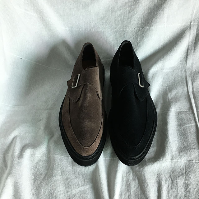 Suede monk strap 2COL man looper shoes sneakers ja