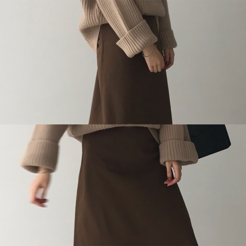 A line skirt Woolen Urun 30 years old woman