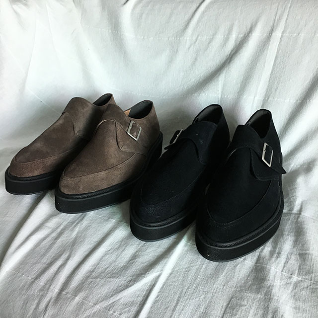 Suede monk strap 2COL man looper shoes sneakers ja