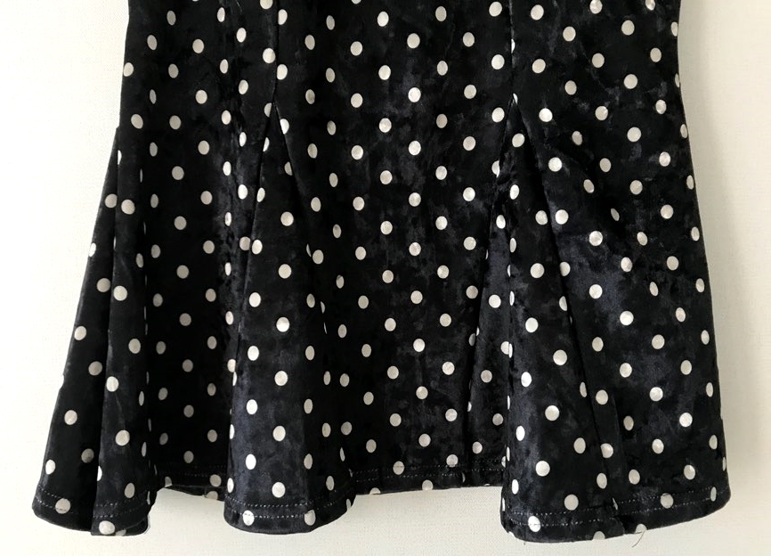 Dot-dotted Velvet Mermaid Mermaid Banding Long Ski