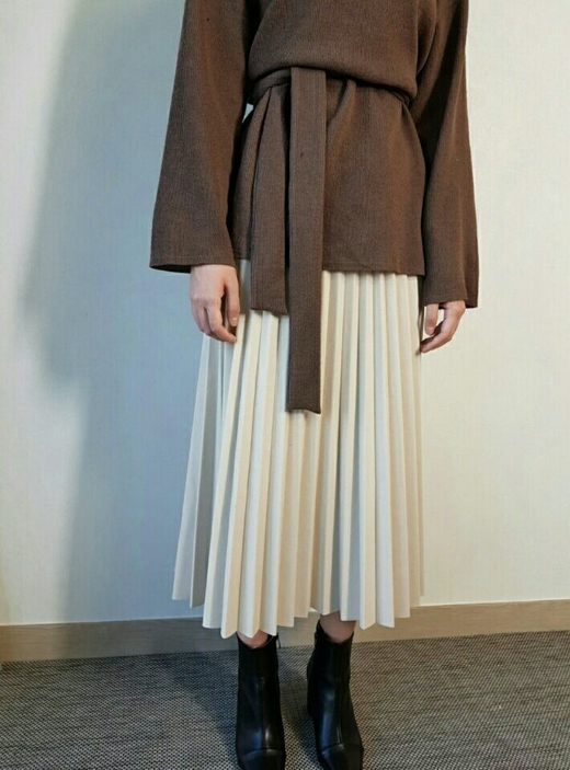 20 long wrinkled skirt Women Casual style Long fla